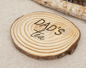 Personalized Raw Cut Wooden Coasters,Engraved Coasters,Pine Visualizer,Personalized Coaster,Father's Day Gift,Housewarming Gift,Gift for Him