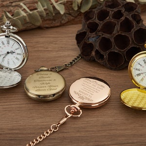 Pocket Watch, Groomsmen Gifts,Best Man Gift, Engraved Pocket Watch, Wedding Gifts,Best Man Gifts,Custom Pocket Watches,Xmas Gifts 2023 zdjęcie 4