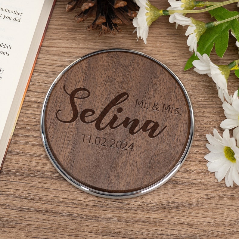 Name Customized Wireless Charger,Engraved Charger,Custom Name Qi Wireless Charger,15W,Groomsman Gift,Gift for Him Dad,Father's Day Gift image 1