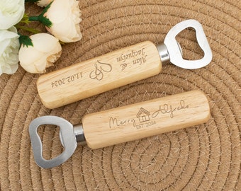 Wooden Bottle Opener Gift,Personalized Engraved Bottle Opener,Wedding Gift for Best Man,Housewarming Gift,Usher Groomsman,Wedding Day Gift