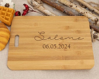 Name Customized Cutting Board,Hand Carved Wooden Cutting Board,Custom Wedding Gift,Engagement Gift,Wedding Cutting Board,Gifts for Newlyweds