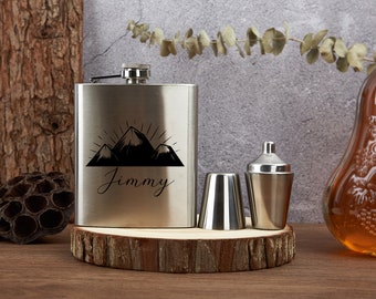 Personalised Engraved Hip Flask,Metal Wine Pot,Outdoor Wine Bottle.Best Man Gift,Groomsman Gift,Wedding Gift,Father of the Groom and Bride