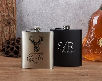 Custom Groomsmen Flask,Engraved Hip Flask,Stainless Steel Hip Flask,Groomsman Gift,Wedding Gift,Groomsman Proposal,Father's Day Gift,For Him