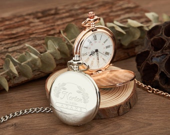 Customized Best Man Pocket Watch,Groomsmen Gifts,Best Man Gift,Engraved Pocket Watch,Valentine's Day Gift,Graduation Gift,For Friendship