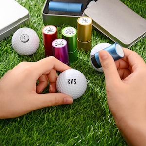 Personalisierter Golfball Stempel, Benutzerdefinierter Golfball Marker, Benutzerdefinierter Golfball Stempel mit Tinte, Monogramm Golf Stempel, Golf Zubehör, Golf Geschenke