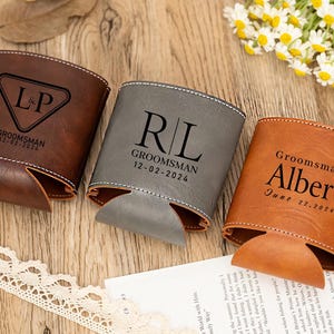 Customized Can Cooler,Best Man Groomsman Beer Holder Gift,Name Beer Can Holder,Wedding Gift,Groomsmen Gift,Engraved Can Cooler,Best Man Gift