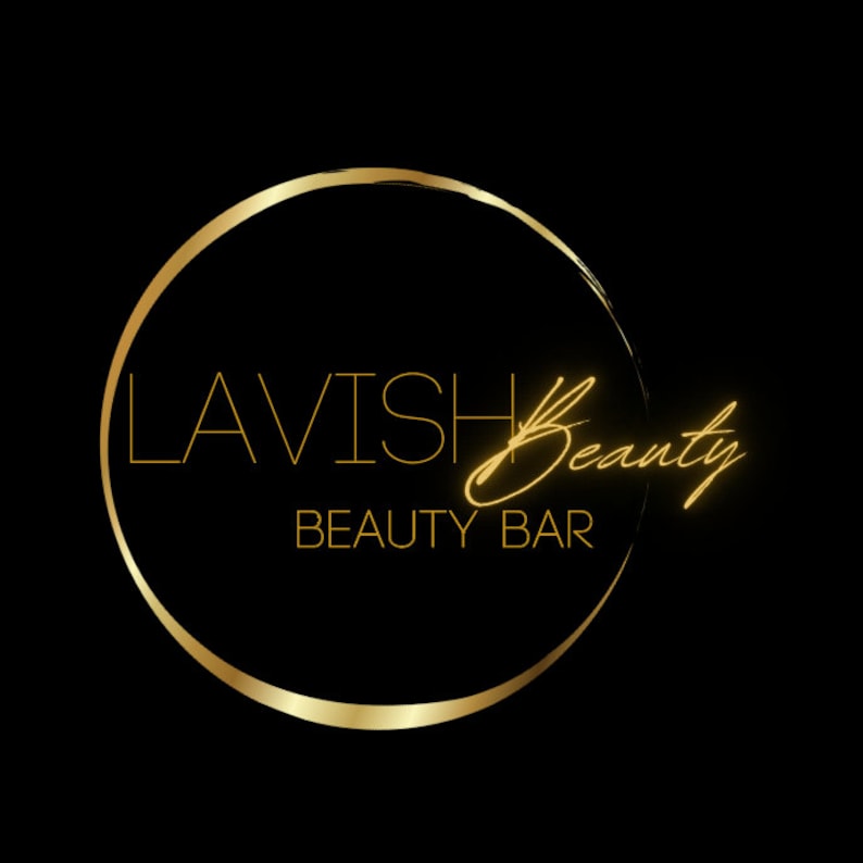 Gold Beauty Bar LOGO DESIGN TEMPLATE Mua Lash Tech Nail Tech Hair gold-beauty-bar-logo-design-template-mua-lash-tech-nail-tech-hair