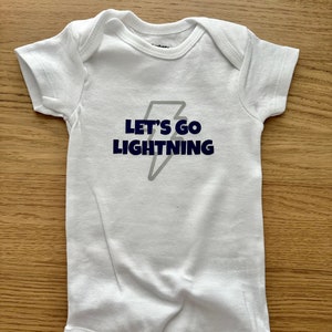 Tampa Bay Lightning Hockey GO LIGHTNING baby bodysuit