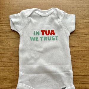 Miami Dolphins Football in TUA we trust baby bodysuit