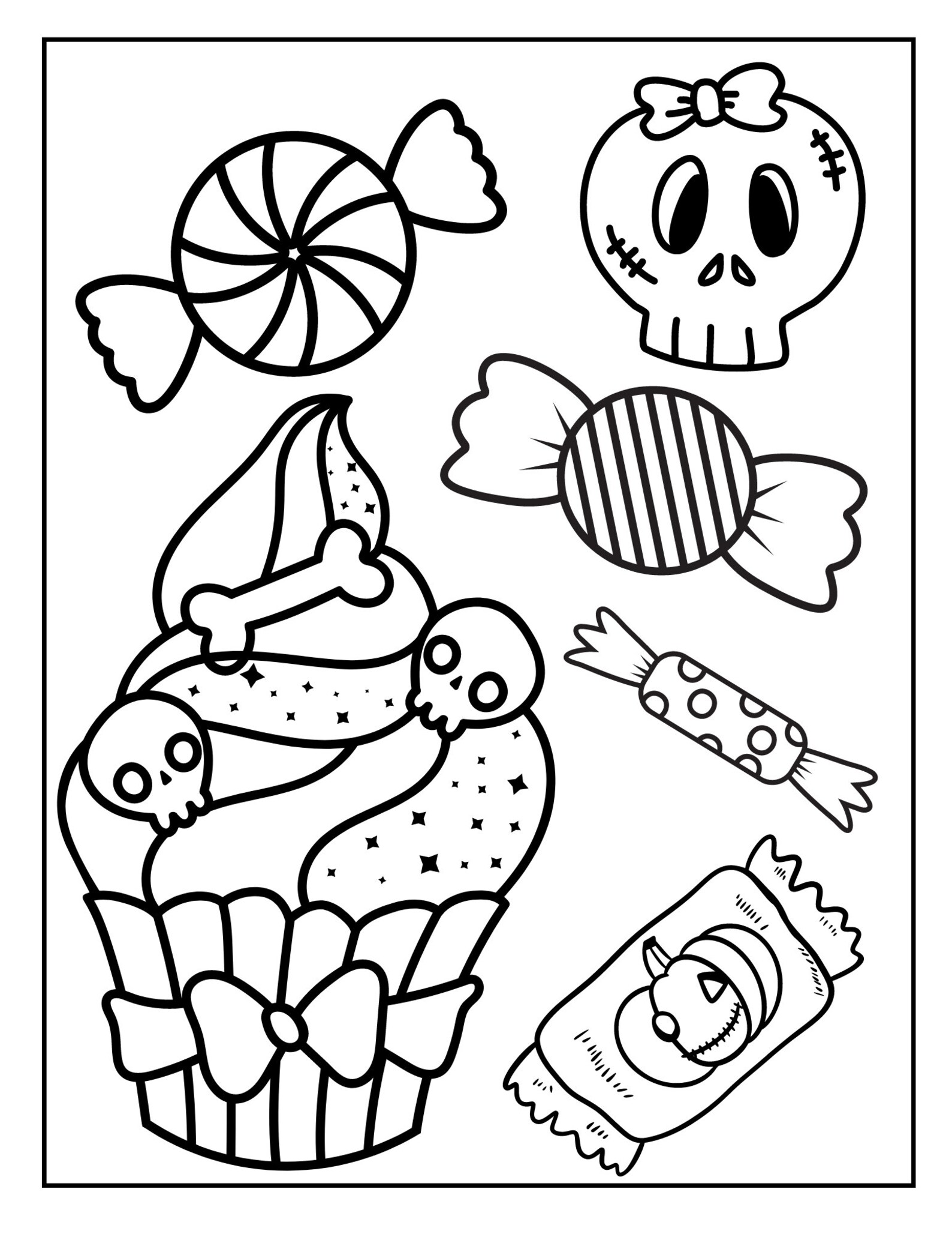 Halloween Coloring Book Fun Etsy
