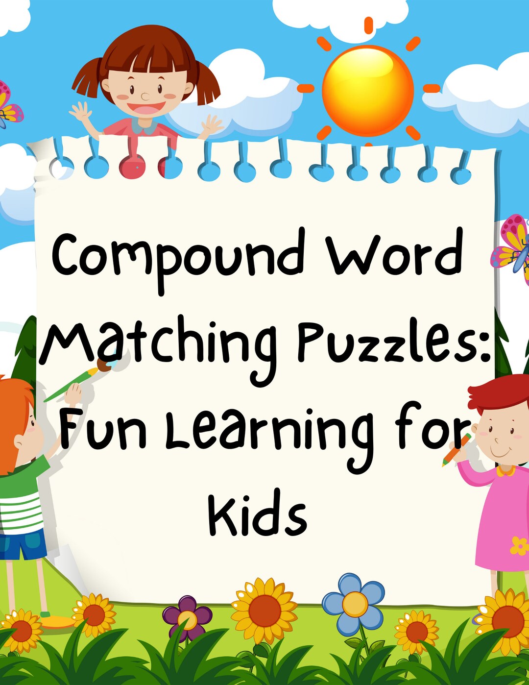 Compound Word Matching Puzzles: Fun Learning for Kids - Etsy