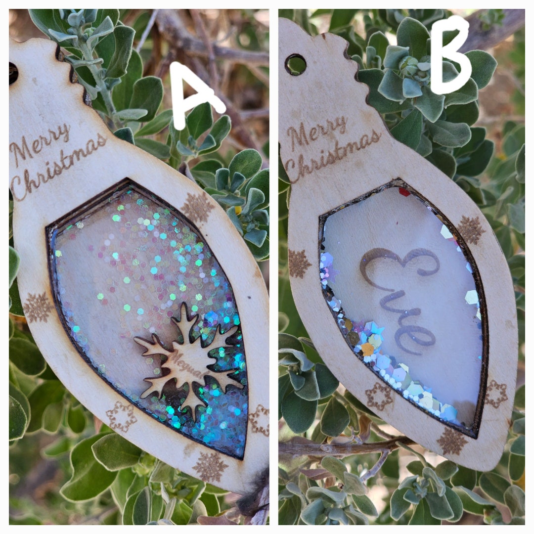 Custom Christmas Tree Light Ornament Wooden Christmas Light Ornament