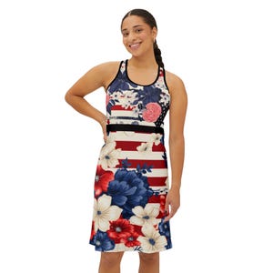 Patriotic Floral Collage Racerback Dress Red White And Blue All Over patriotic-floral-collage-racerback-dress-red-white-and-blue-all-over