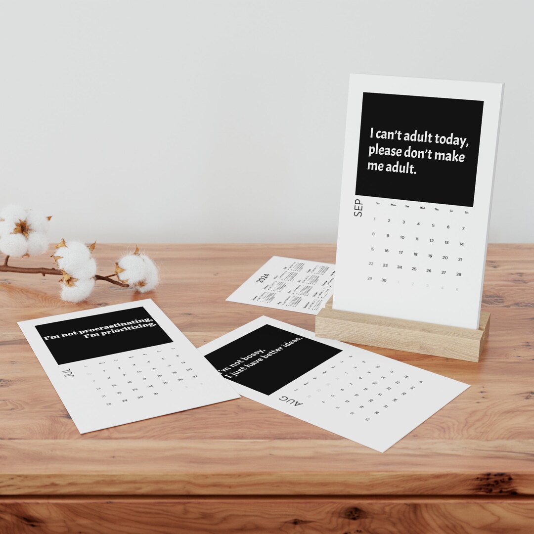Sarcastic Desk Calendar 2024 Funny Calendar Sarcastic Moments Shared