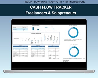 Freelancer Income and Expense Tracker: Profit & Cash Flow Spreadsheet