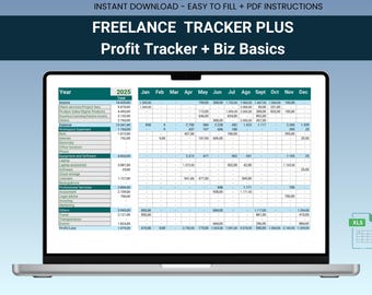 Freelancer Business Excel Template: Income, Expense, Invoice Tracker