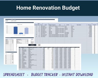 Home Renovation Budget Template: DIY Project Cost Tracker Excel