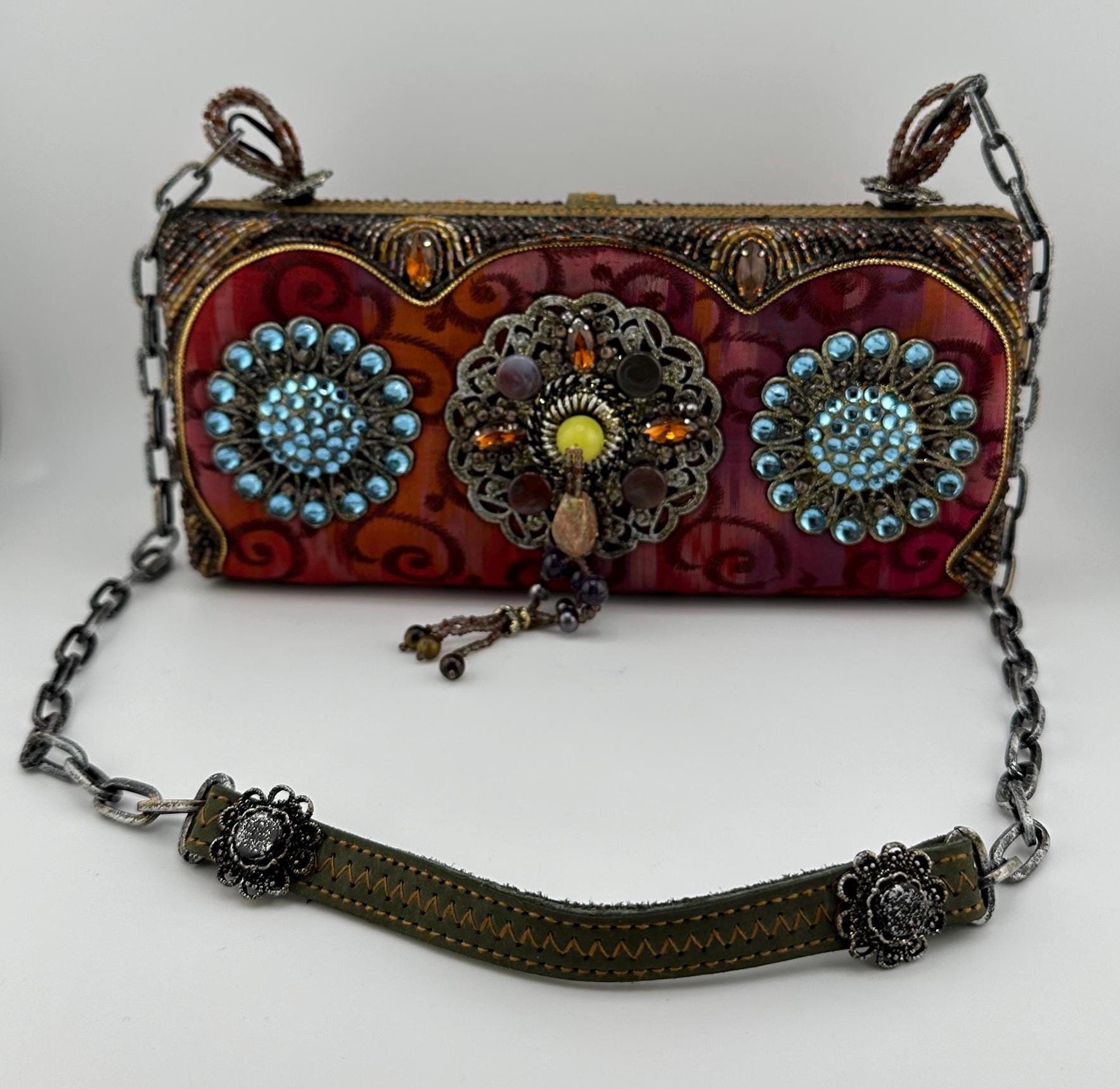 RARE Mary Frances Beaded Shoulder Handbag Multimedia 