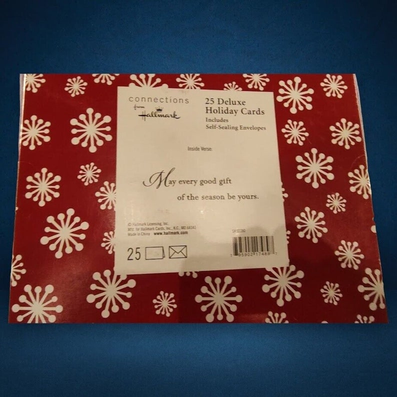 Sapin de Noël boisé scintillant enneigé 25 cartes de vœux de luxe Hallmark image 5