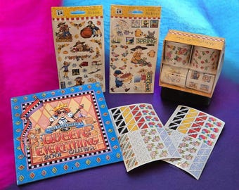 Vintage Lot: Queen of Everything 2001 Mary Engelbreit Y2K Calendar 1997 Stickers