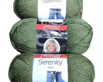 3 laines Premier Socks Serenity Socks (50 g/230 yd chacun) Woodsy Green DN 150-07