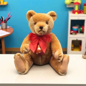 Vintage 16&quot; Hermann Teddy Original Growler Jointed Mohair Bear Nursery Baby Gift