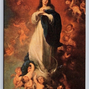 Carte postale ancienne L'Immaculée Conception Bartolomé Murillo Paris, Lapina Carte postale imprimée