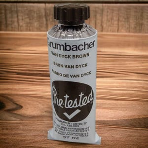 Brown Van Dyck P222 Vintage Grumbacher Pre-tested Unused Perm. Oil Color Paint