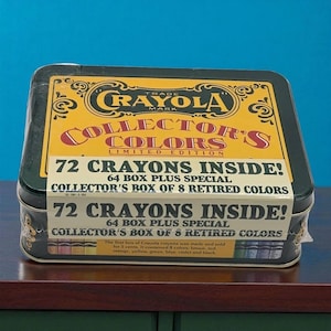 Crayola Collectors Colors Limited Edition Tin 72 Crayons Inside 8 Retired Colors