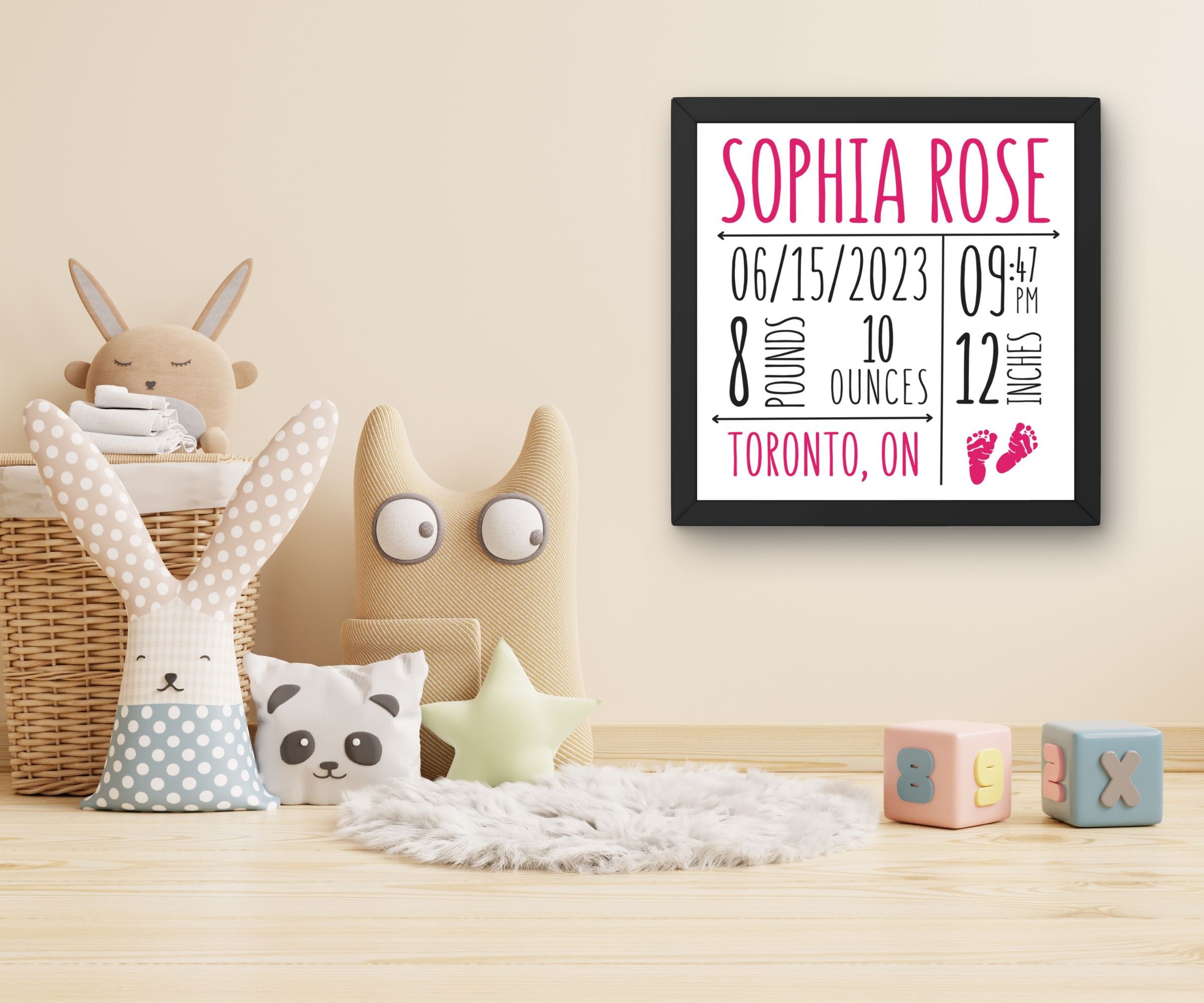 Birth Announcement Baby Stats | Digital Download | Svg Png Jpg Pdf Dxf ...