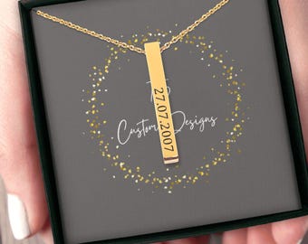 Custom Date Necklace, Numbers Necklace, Anniversary Gift For Couples, 9th Anniversary Gift, Gift For Wife, Personalized Jewelry Girlfriend