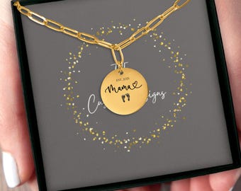 Mama Necklace First Time New Mom To Be Gift Mothers Day Jewelry for Expecting Mother Daughter Birth Unique Present Special Gift For Bestie