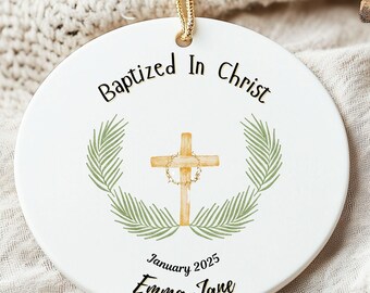 Baptism gift forgirl, Catholic Baptism Ornament, Godson Baptism Gift, Personalized Baptism Ornament, Baptism for Boy, Baptism Gift For Girl