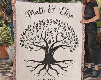 Willow Anniversary Gifts For Couple, 9th Anniversary Woven Blanket, Custom Ninth Anniversary, Custom Wall Art, Personalized Gift For Her