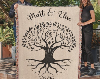 Willow Anniversary Gifts For Couple, 9th Anniversary Woven Blanket, Custom Ninth Anniversary, Custom Wall Art, Personalized Gift For Her