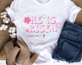 He is Risen Shirt Easter TShirt For Women Jesus Shirt Christian Merch Good Friday T-Shirt Love Like Jesus, Christian Gift, Easter Religious