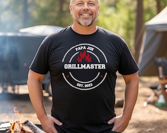 Personalized BBQ Tshirt, Barbeque Gifts For Men, Grilling T-Shirt, Dad Shirt Grill, Father's Day Gift, Birthday, Husband
