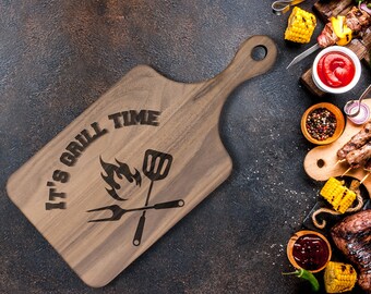 Personalized Cutting Board, Grill Accessories, Dad Birthday Gift from Daughter, Father's Day, 1st anniversary gift for husband, Grillmaster