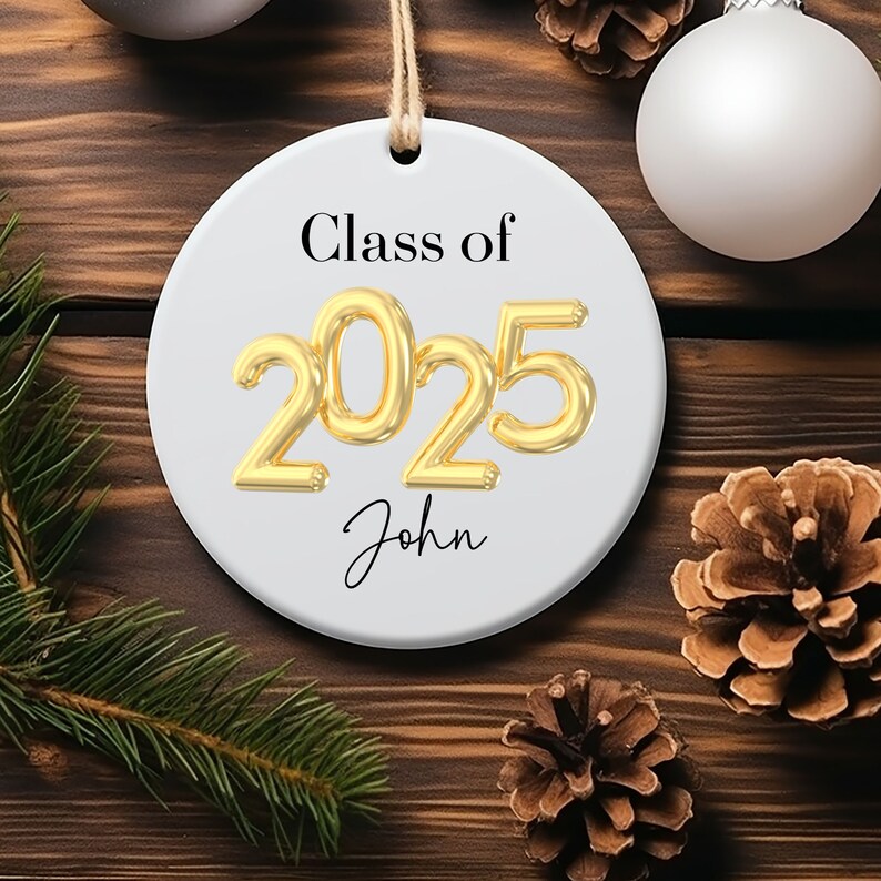 Personalized Class of 2025 Ornament, Senior 2025 Graduation Ornament ...