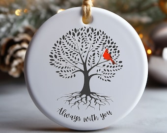 Cardinal Ornament, In Loving Memory Memorial Ornament, Memorial Gift, Christmas Ornament, Remembrance Ornament, Customizable Ornament