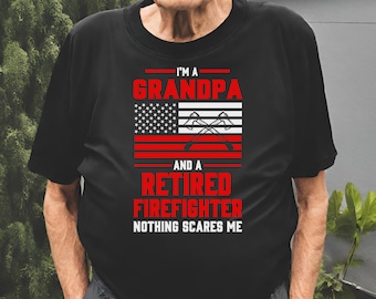 Firefighter Retirement Gift For Grandpa, Shirt For Papa, Retired Firefighter, Retirement TShirt Gifts for Grandpa, Special Gift for Grandad