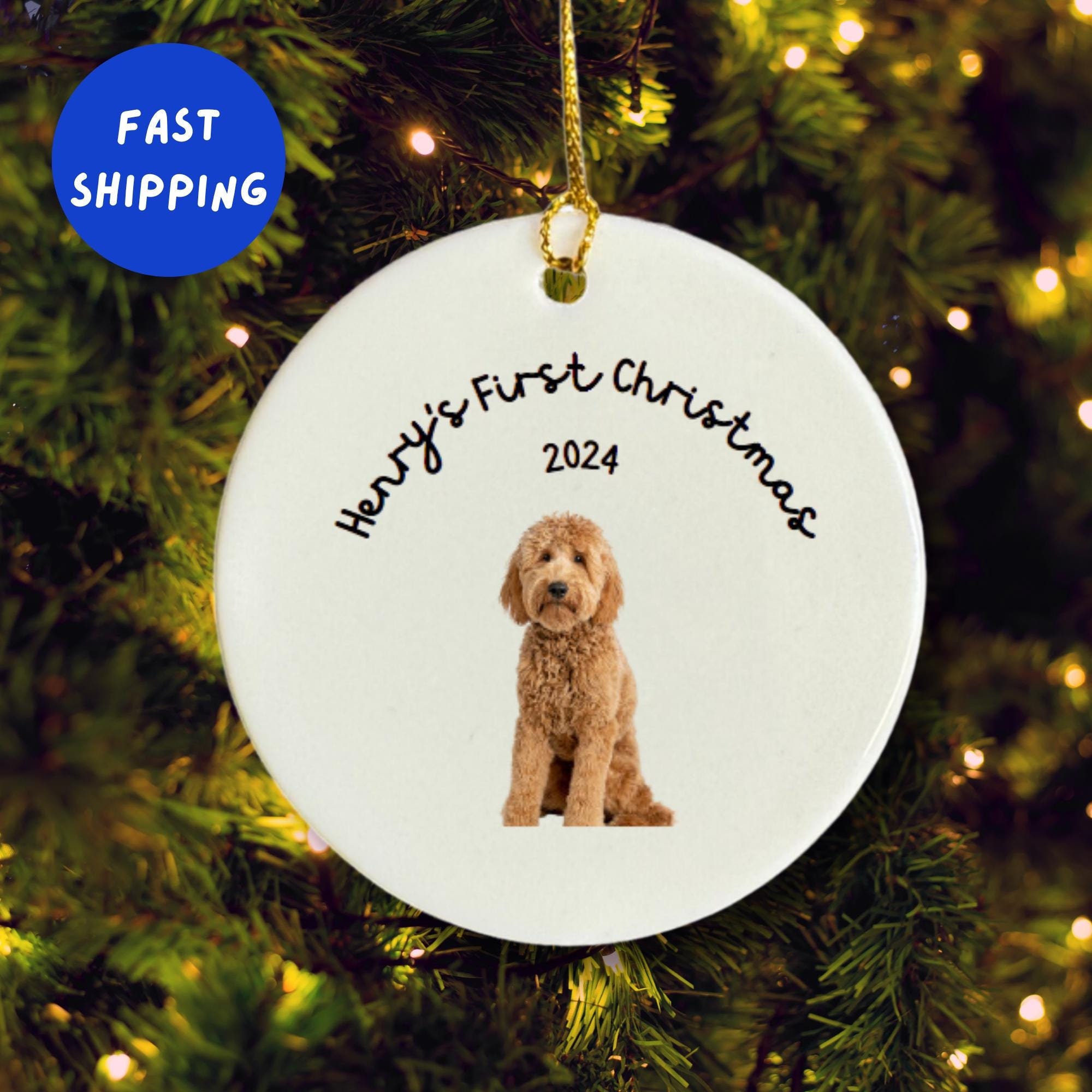 Custom Golden Doodle Ornament, Dog Gift, Pet Lover, Golden Doodle Gifts, Doodle Mom, Doodle Mama, Christmas Ornament, Dogs First Christmas