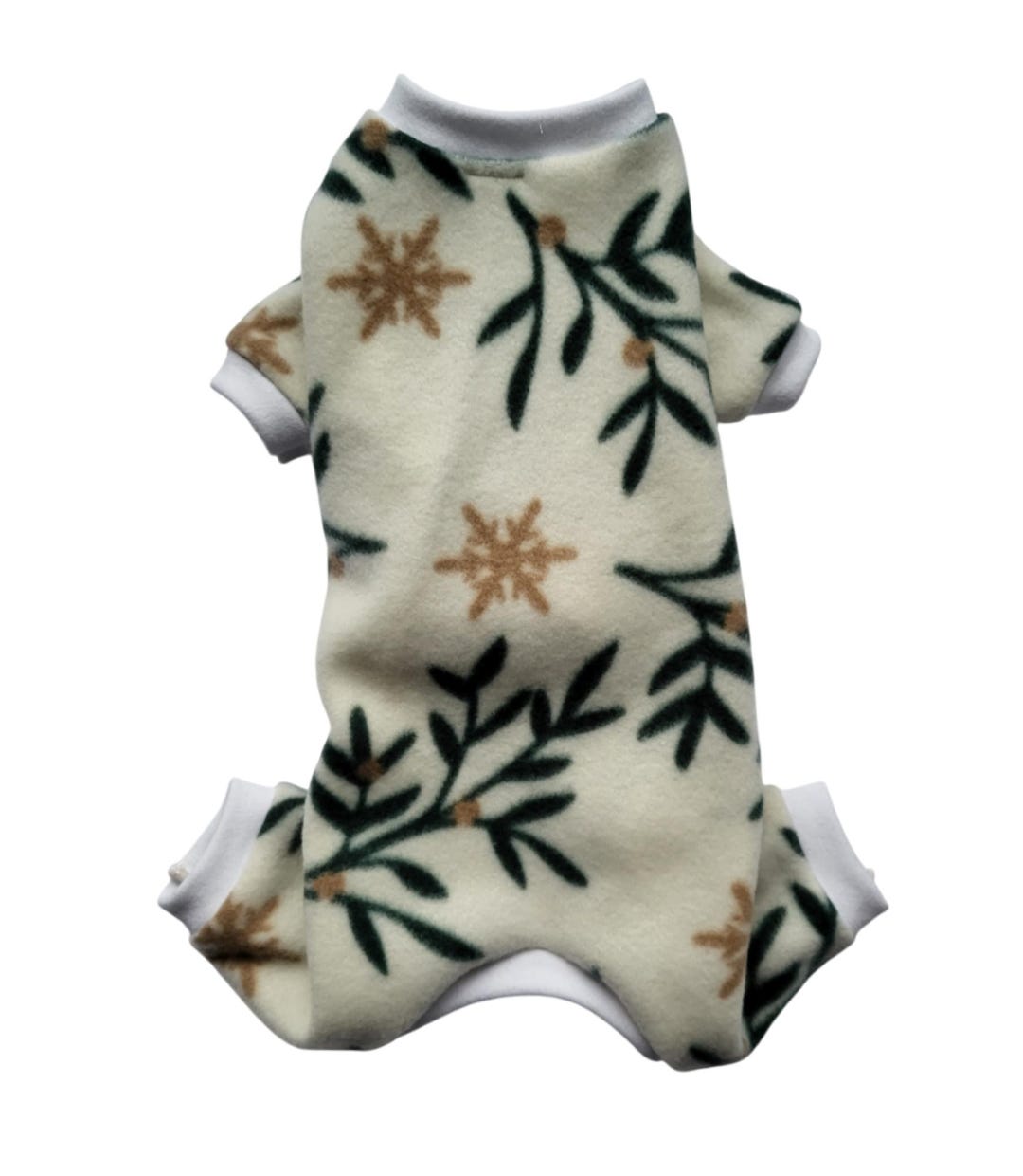 Mistletoe Pyjamas Green Mistletoe Christmas Fleece Pajamas Pj's Dog Puppy Teacup Pet ...
