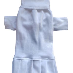 White Knit Turtleneck Knit Dress Dog Puppy Teacup Pet Clothes 4XS - Large