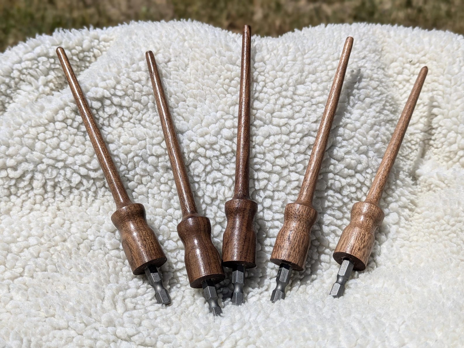 Walnut Bobbin / Pirn Winder Stick for Electric Drill Etsy