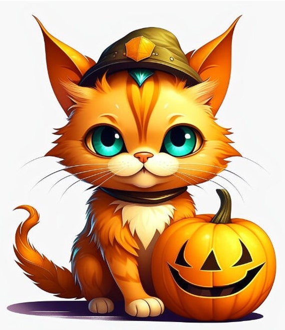 cat Halloween stickers