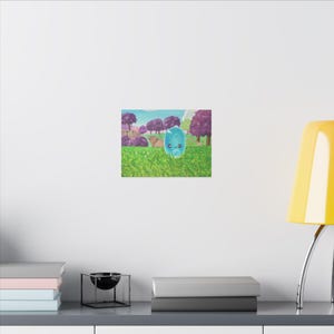Battle Royale Inspired Water Squishy Painting Print on Canvas, Gamer Gift, Gaming Decor Multi-Size Stretched Matte Wall Decor, Video Game image 2