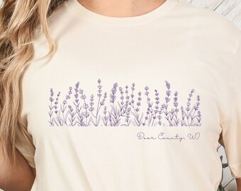 Door County Lavender Fields T-Shirt, Wisconsin Vacation Tee