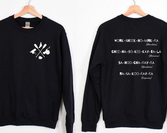 Madison WI Lakes Ho Chunk Language Shirt, Oars Design