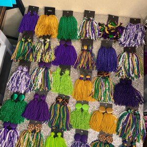 Mardi Gras Tassel Earrings!